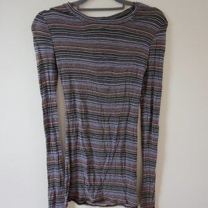 BCBGMaxAzria stretchy striped long-sleeve shirt